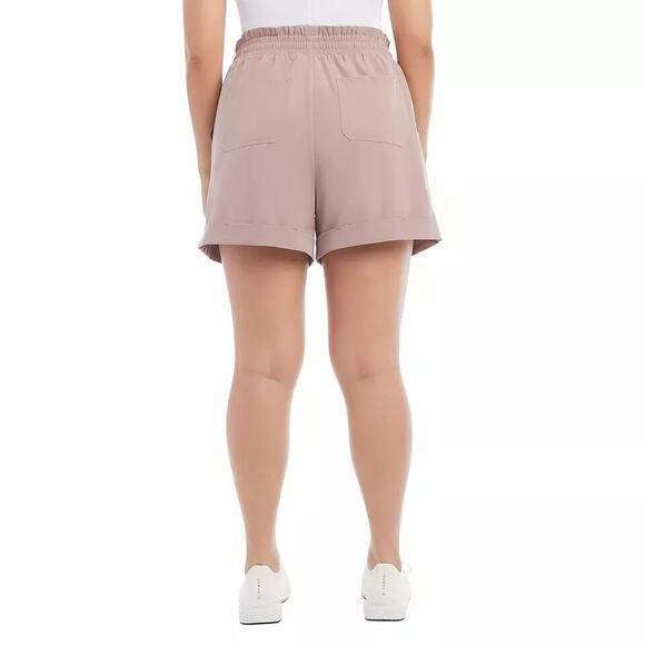 Danskin Women’s Woven Paperbag Short, Pink, L - Picture 2 of 2